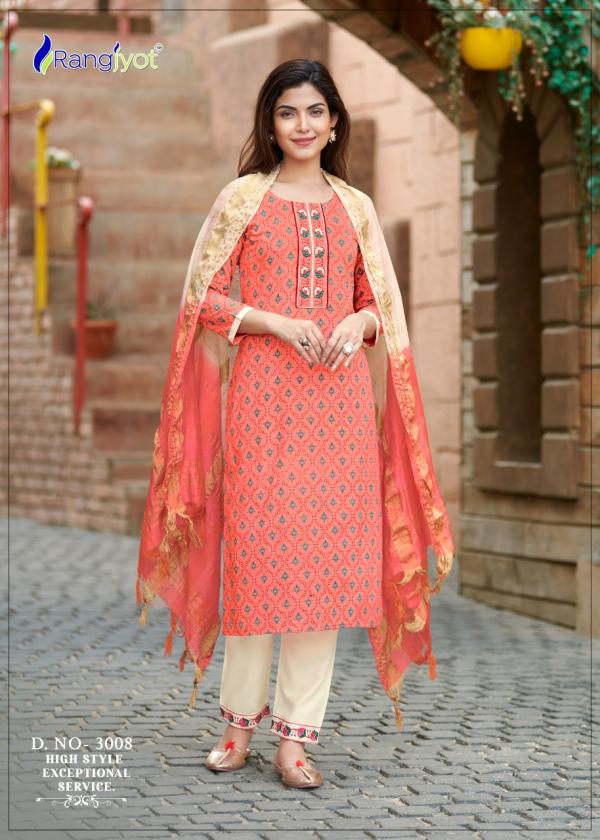 Rangjyot Rangmaya 3 Fancy Designer Top & Bottom And Dupatta 